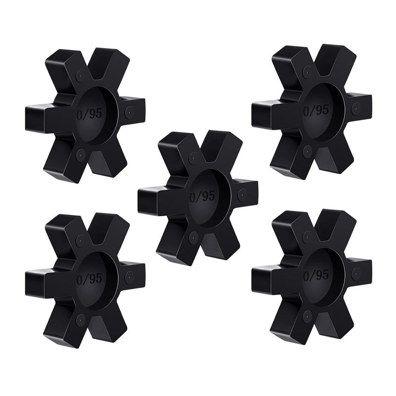 YXCCSE Flexible NBR Rubber Spider Insert Solid Spider Center Insert, Rubber Spider Insert Spider Center Insert for L Jaw Coupling L-Jaw Coupler (5Pcs L095) - Image 1